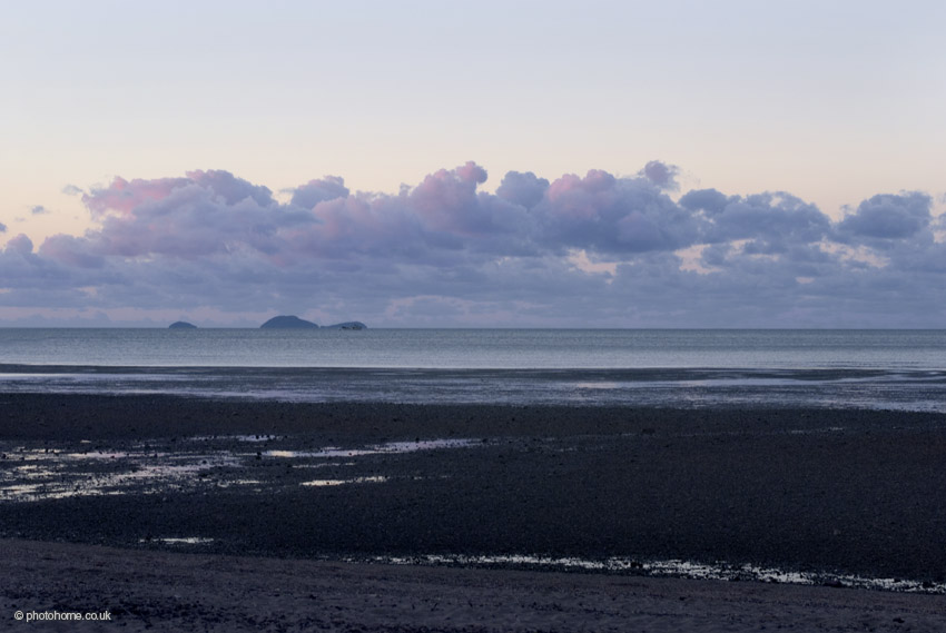 after sunset, towards the double cone islands, whitsundays, queensland australia