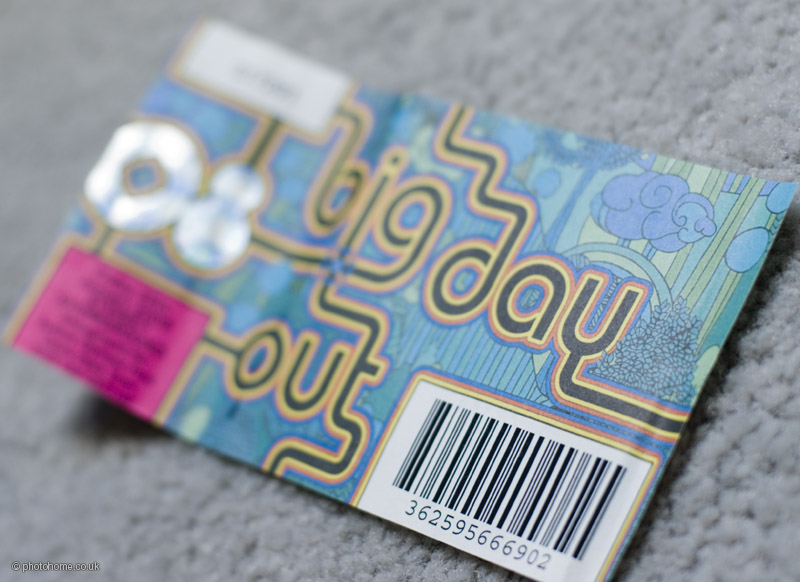 my ticket from big day out 2008