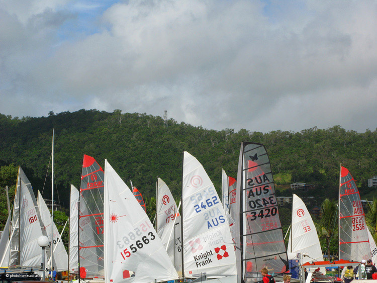 sails at the easter regatta